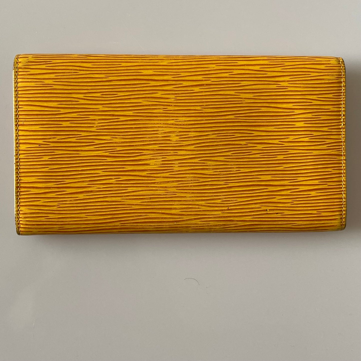 Louis Vuitton yellow Epi leather long wallet CA0944 Authentic with coa 7.5xx4