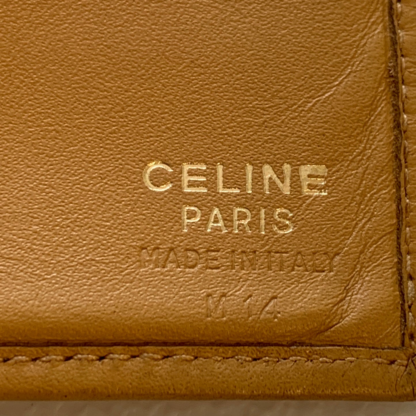 Celine macadam leather long wallet unisex card holder authentic with COA