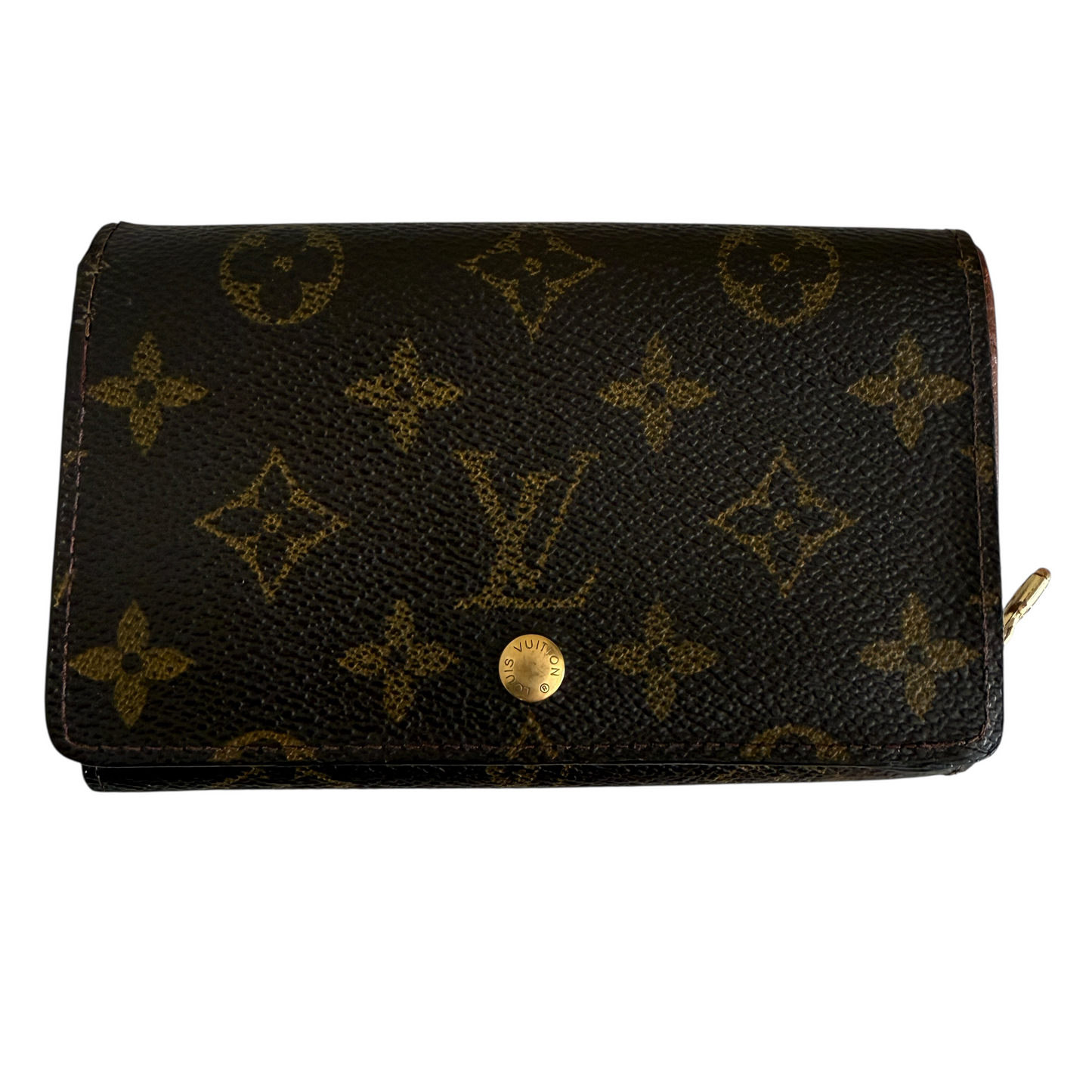 Louis Vuitton monogram compact wallet authentic with COA