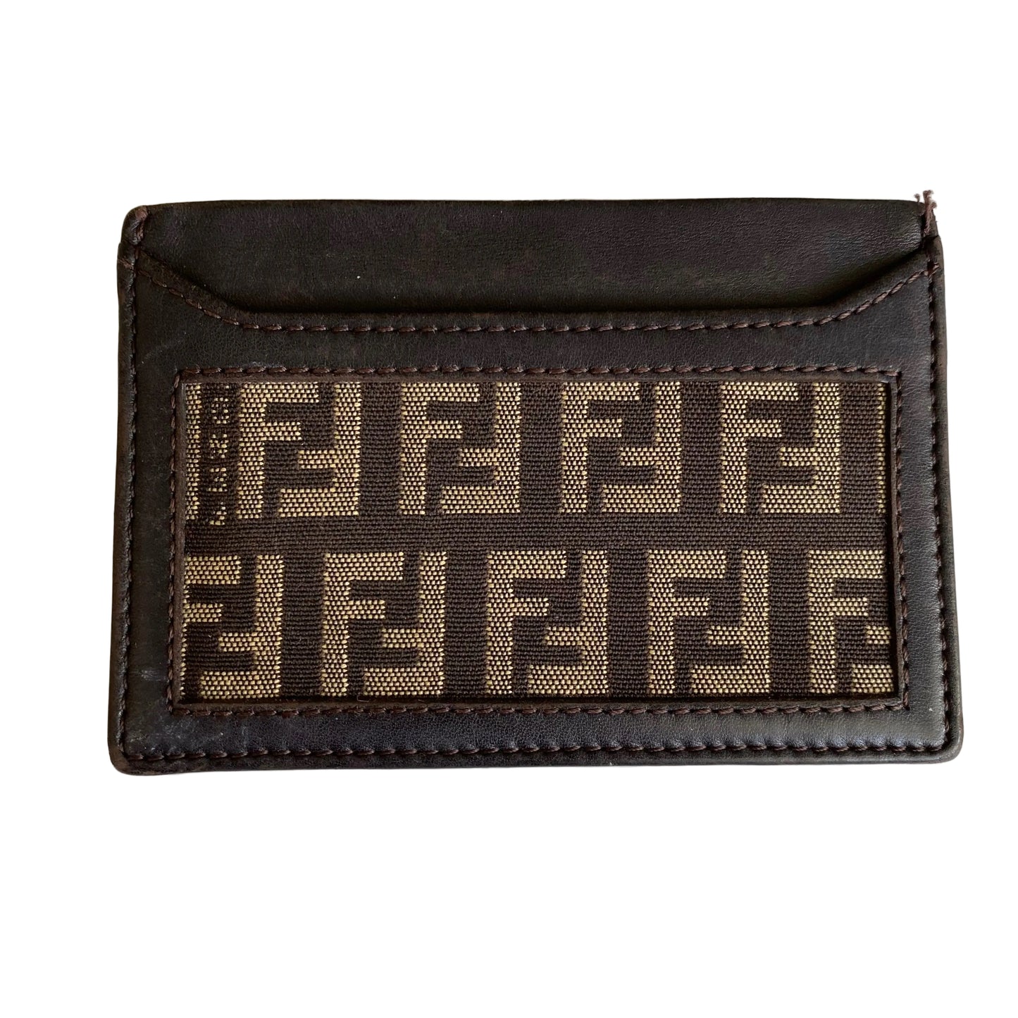 Fendi monogram card holder authentic with coa 4.2x3.1