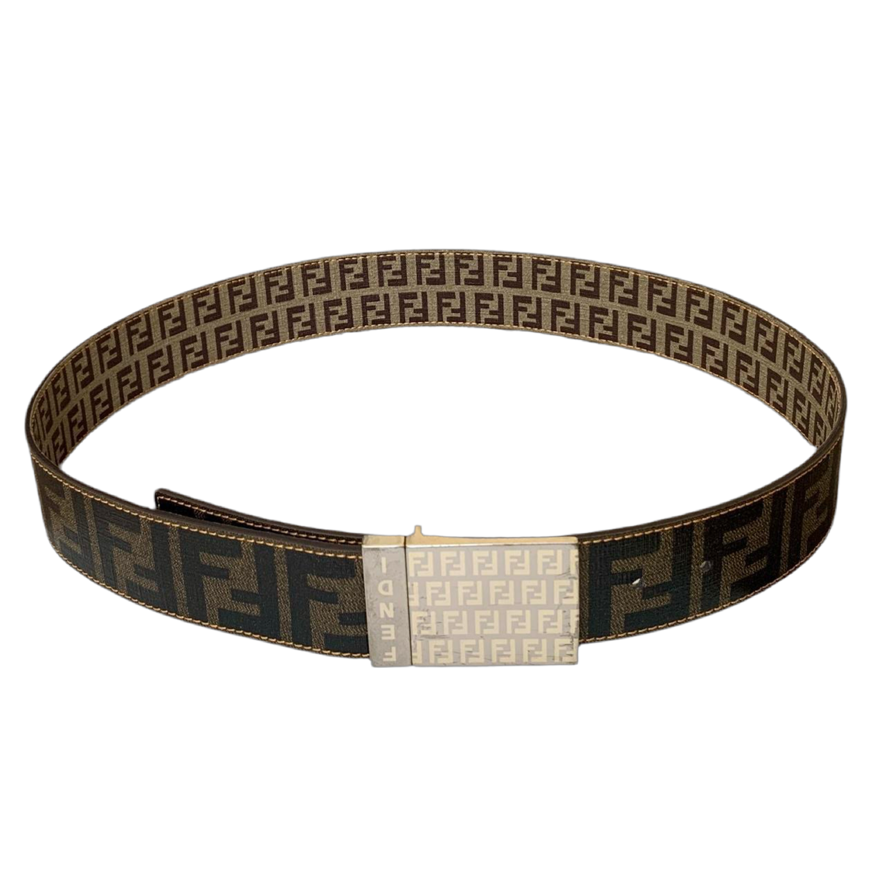 Authentic Fendi unisex reversibile double face monogram belt