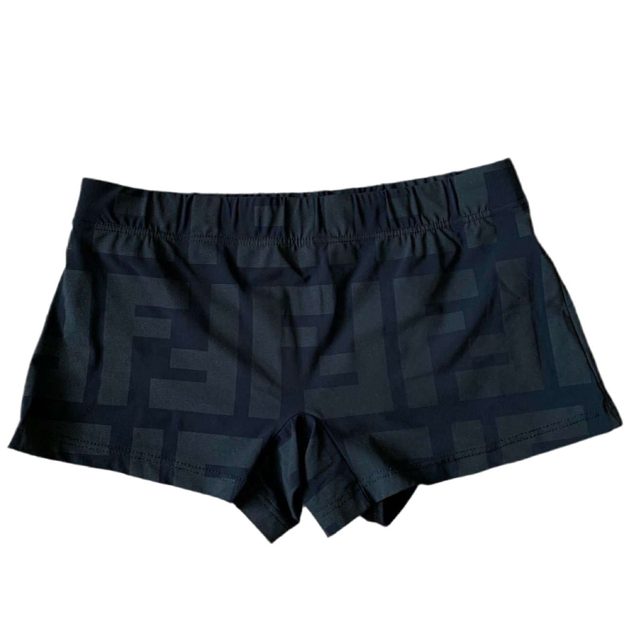 authentic Fendi monogram men’s black swim trunks