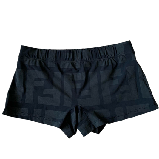 authentic Fendi monogram men’s black swim trunks