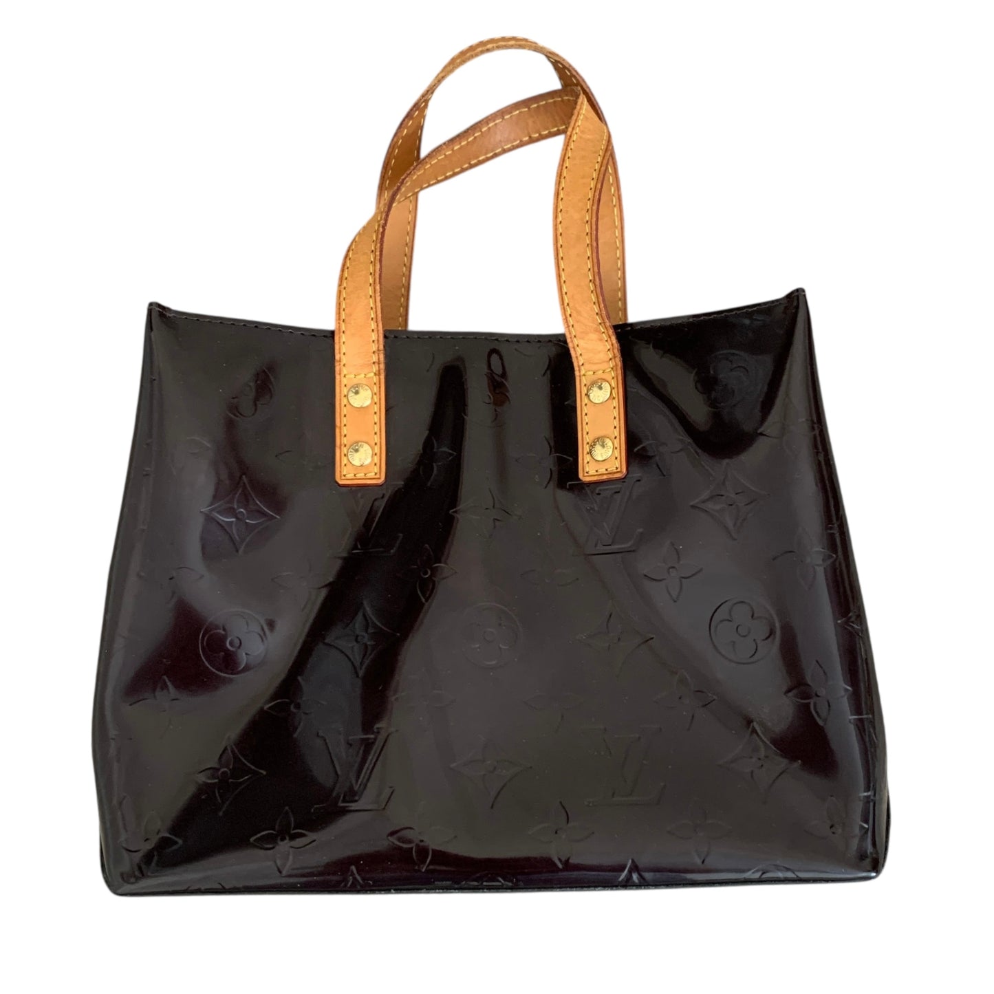 Louis Vuitton monogram vernis patent leather bag Reade amarante authentic with