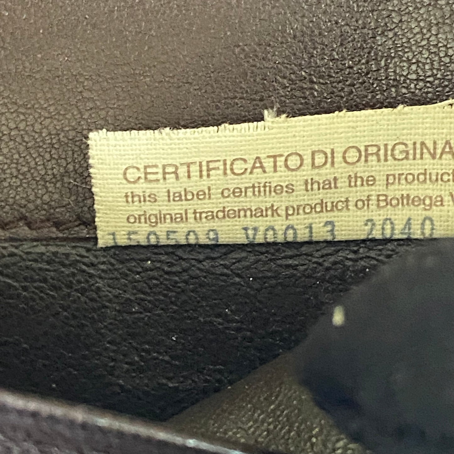 Bottega Veneta intrecciata brown leather long wallet authentic with coa