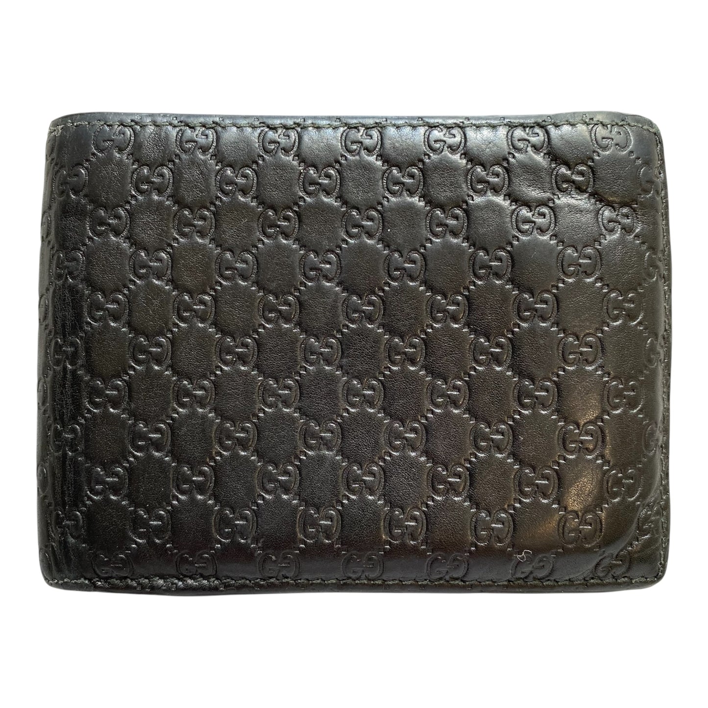 Gucci men’s bifold micro GG black leather wallet Authentic with COA