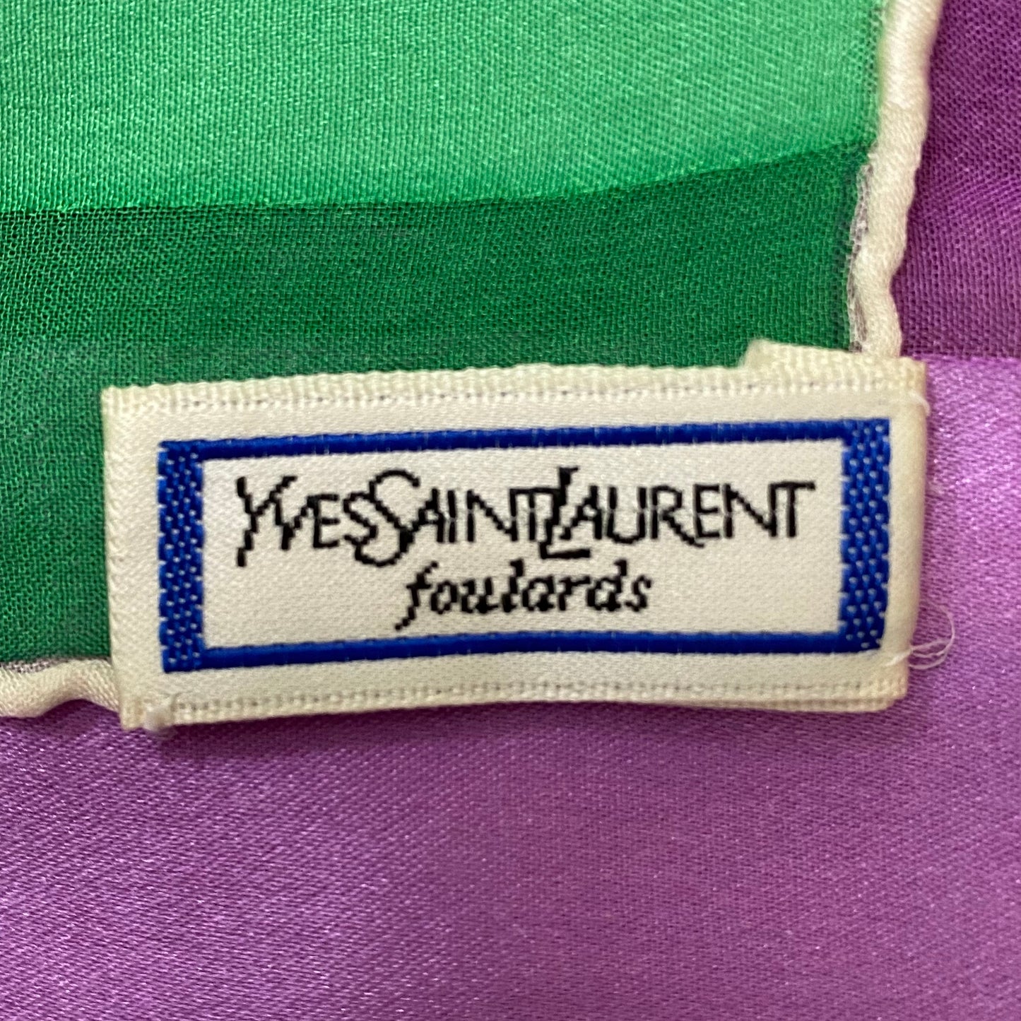Yves Saint Laurent large silk scarf Authentic with coa 41 inch