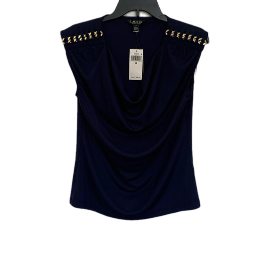 Lauren Ralph Lauren women’s NWT navy blue sleeveless blouse size medium