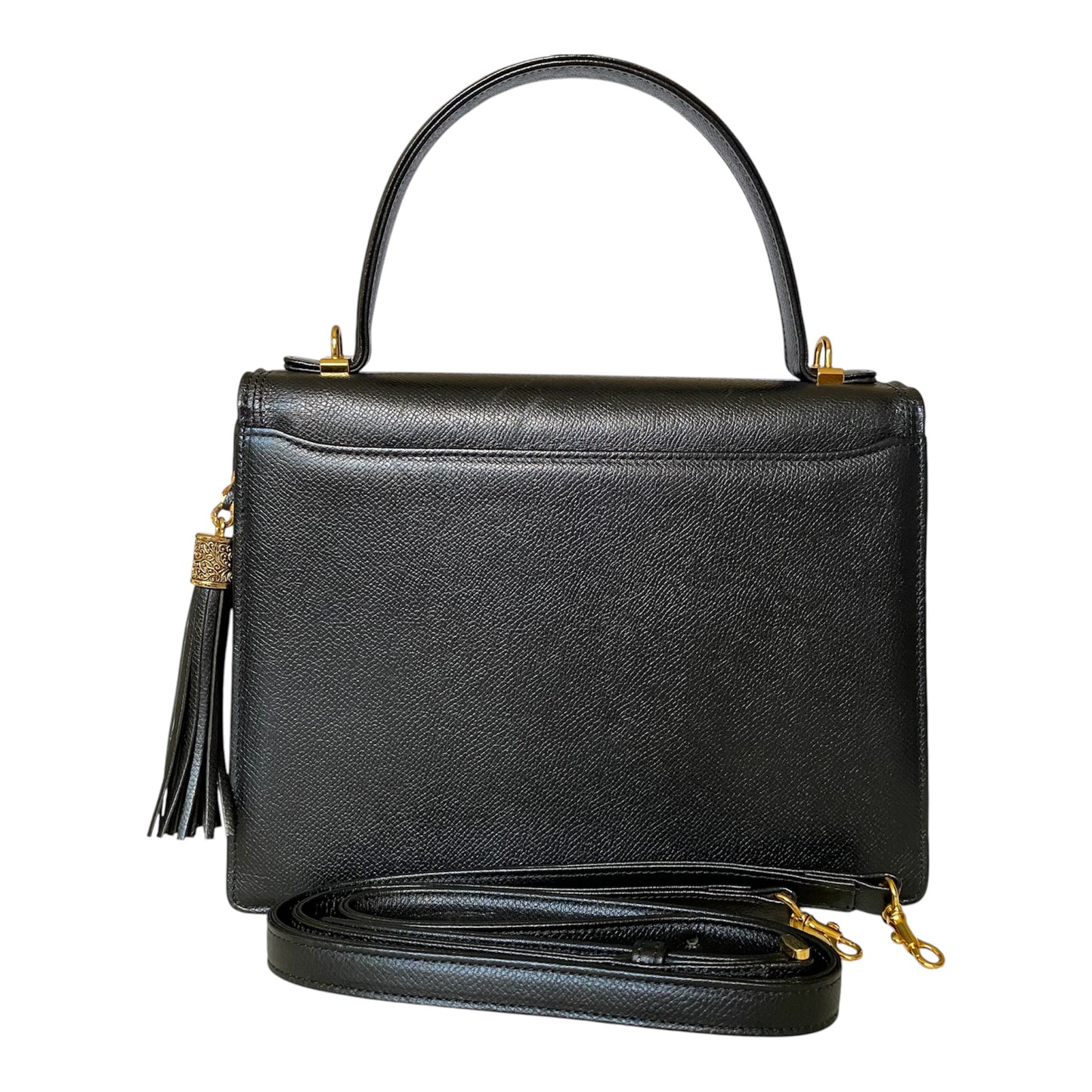Valentino 2 way black leather crossbody bag handbag Authentic with COA 9.8x7.5x2.8