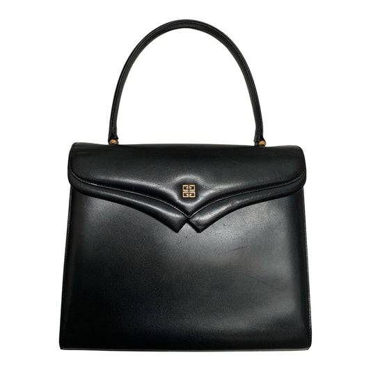 Givenchy vintage black leather shoulder bag Authentic with COA