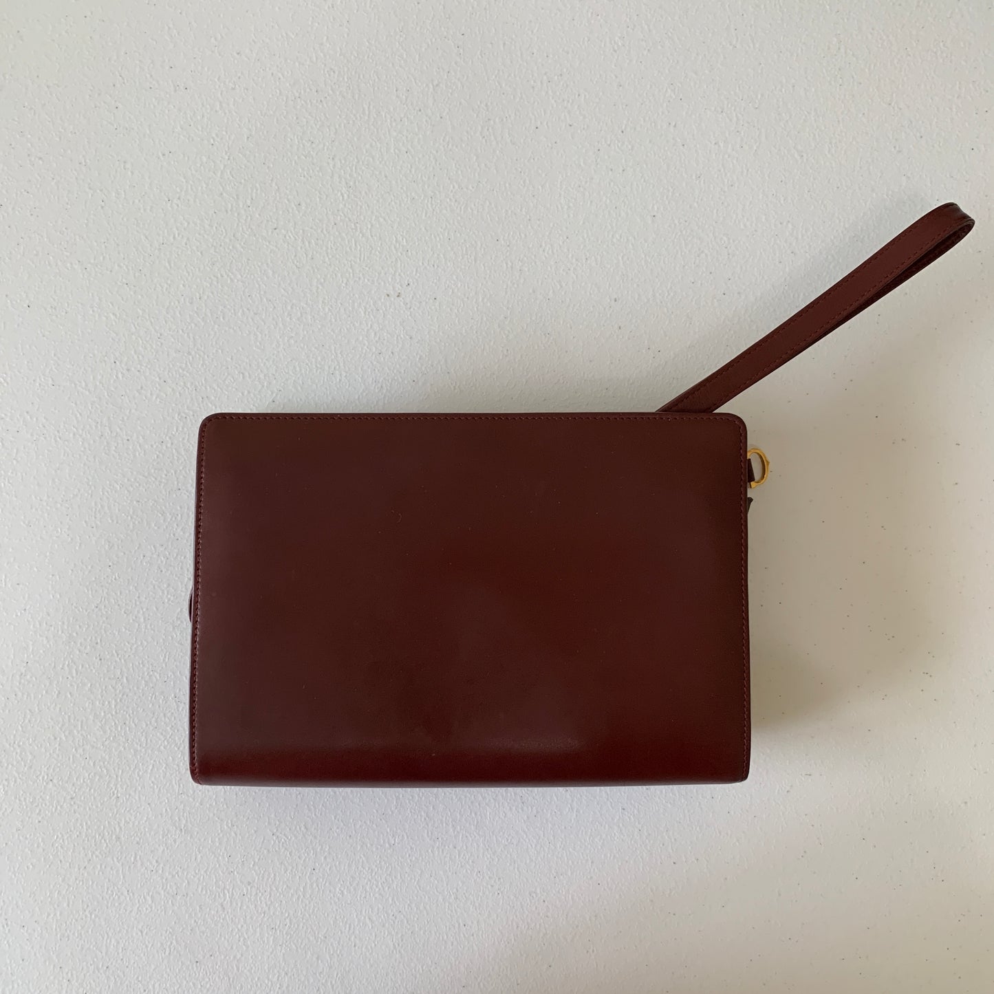 Cartier burgundy leather Clutch bag authentic with COA
