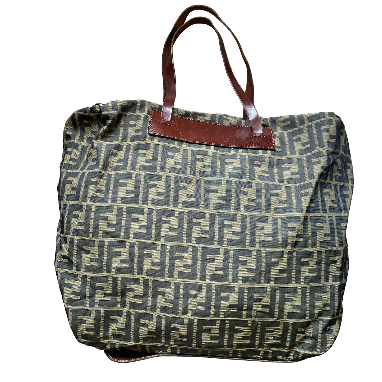 Fendi foldable zucca monogram tote travel bag Authentic with COA 14.5x15.5x5