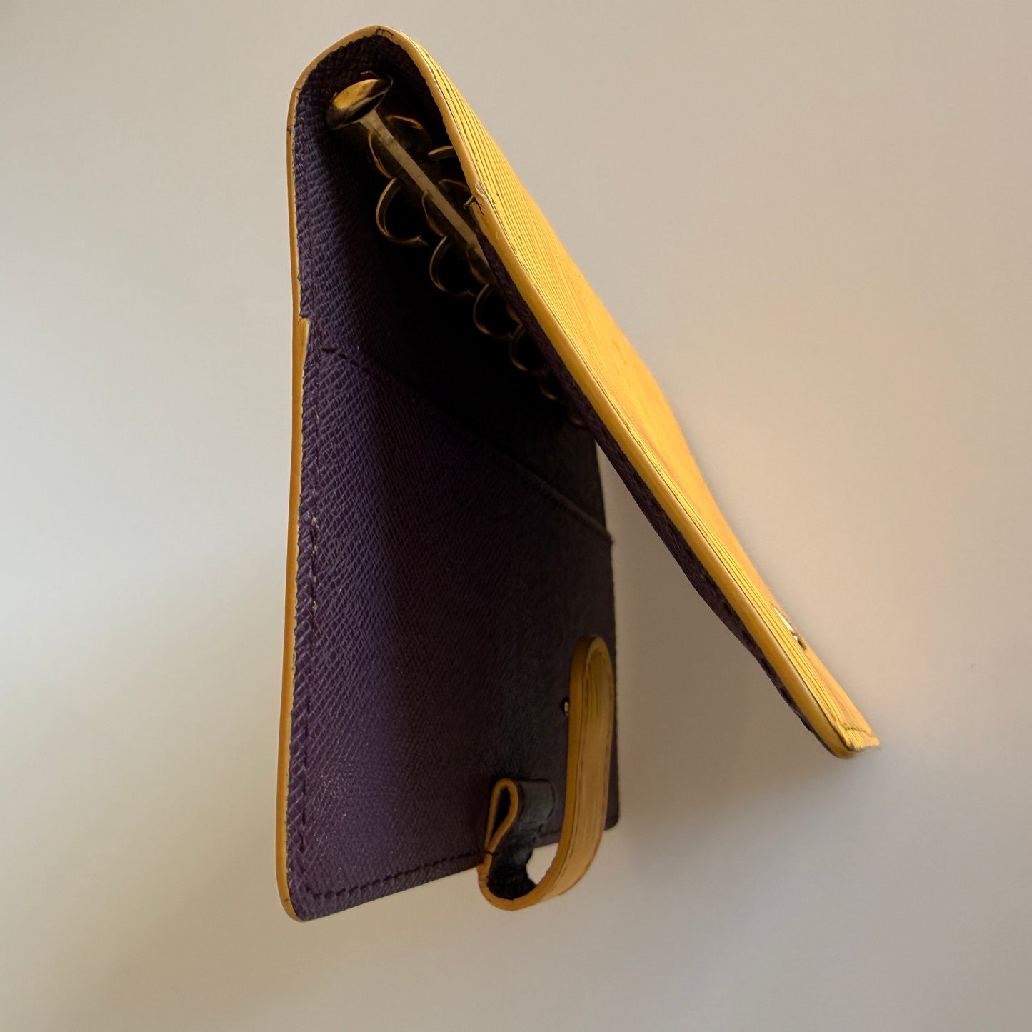 Louis Vuitton Epi leather yellow agenda planner unisex PM authentic with COA CA