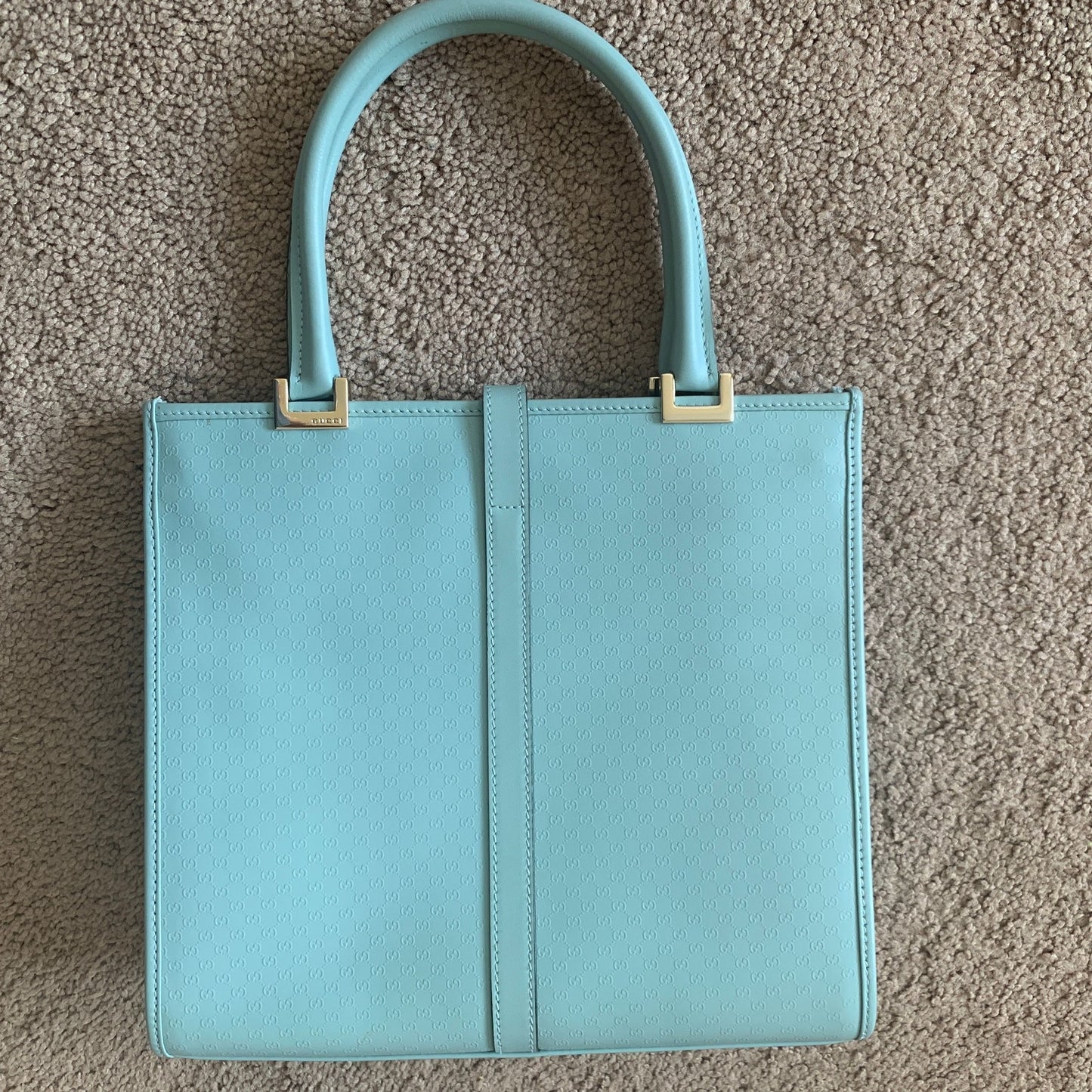 Gucci micro GG Jackie bag in light blue leather with dust bag and COA