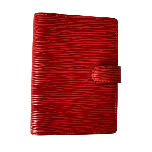 Louis Vuitton red epi leather CA1907 agenda PM authentic with COA