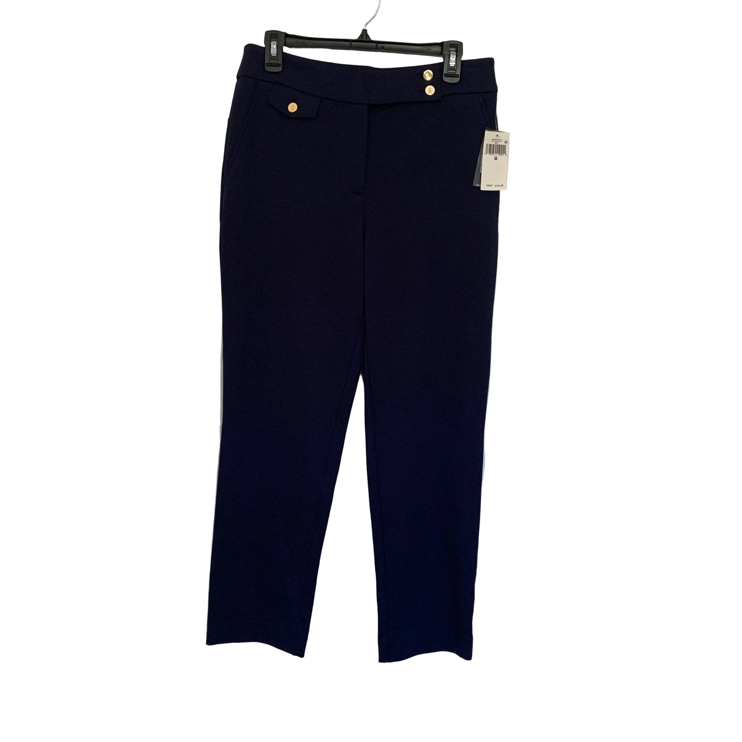 Lauren Ralph Lauren womens NWT navy blue  ankle dress pant with gold buttons size medium