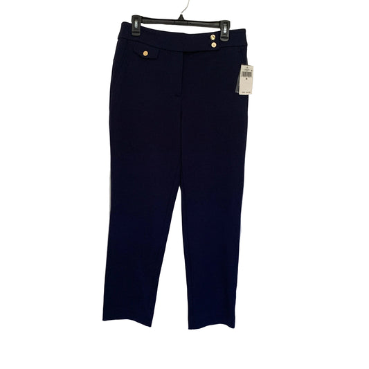 Lauren Ralph Lauren womens NWT navy blue  ankle dress pant with gold buttons size medium