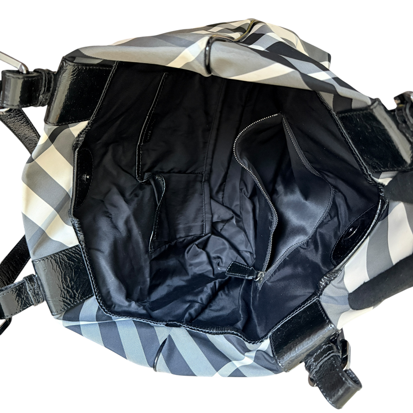Burberry black white nova check tote bag authentic with COA