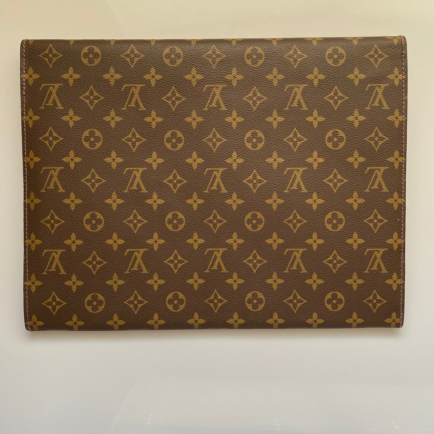 Louis Vuitton vintage monogram document laptop clutch bag authentic with COA 14.8x11.2