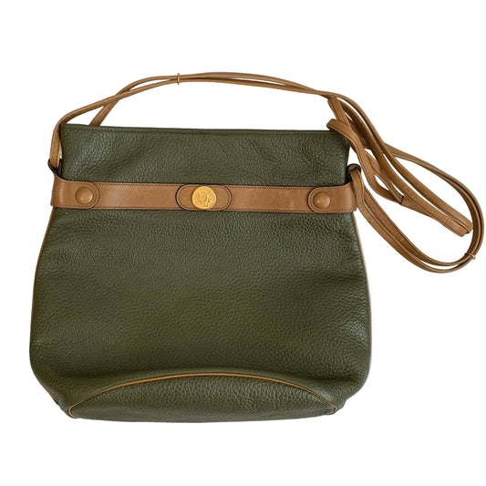 Dior leather green brown crossbody bag authentic with COA