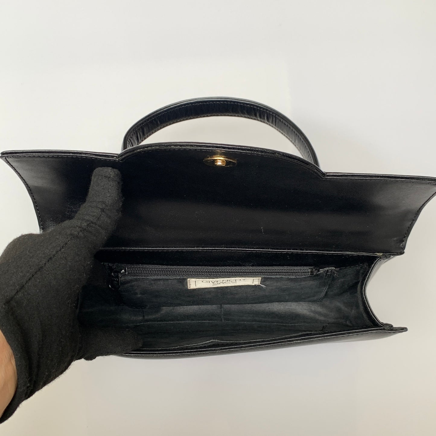 Givenchy 4 G logo top handle black bag Authentic with COA