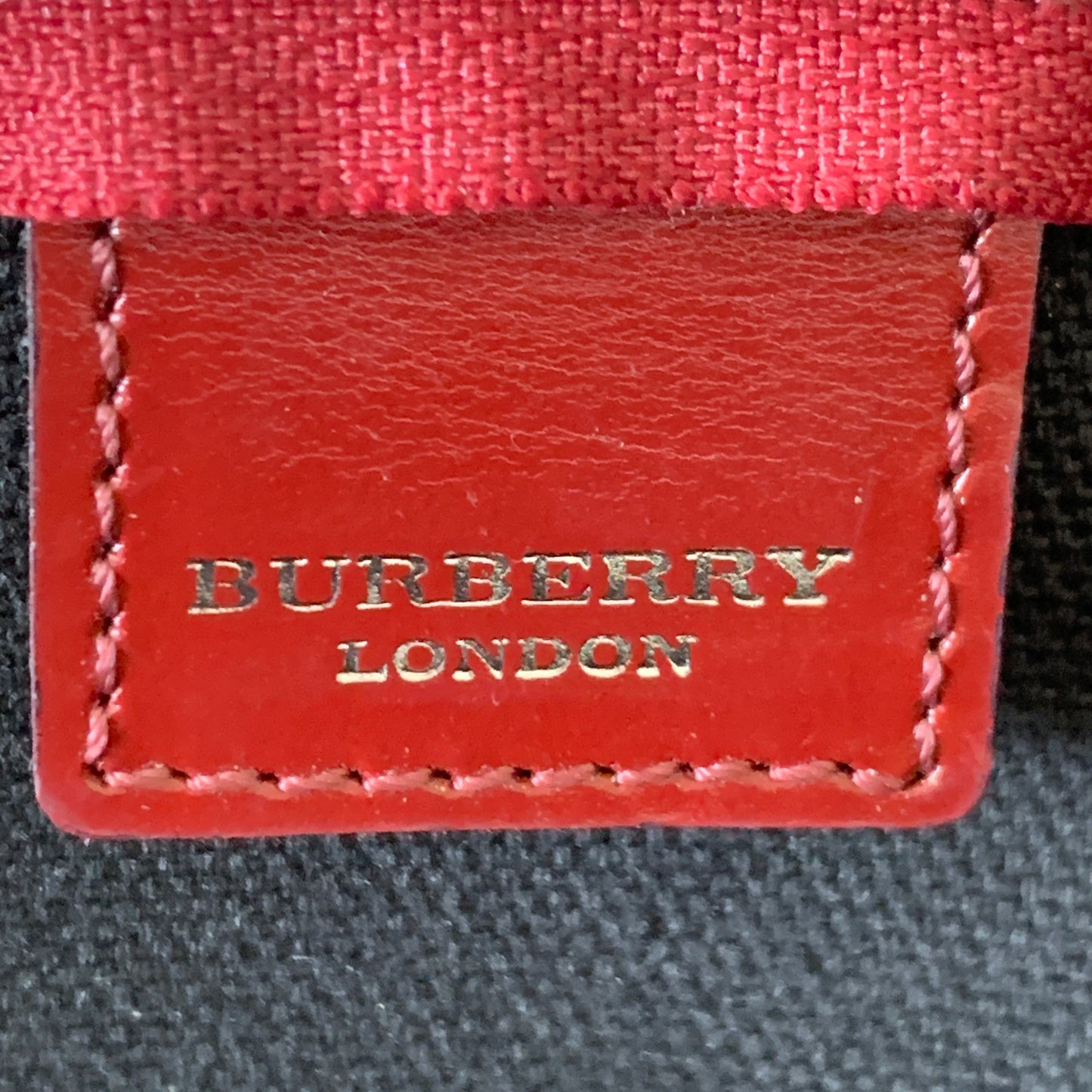 Burberry check cosmetic bag pouch authentic with COA