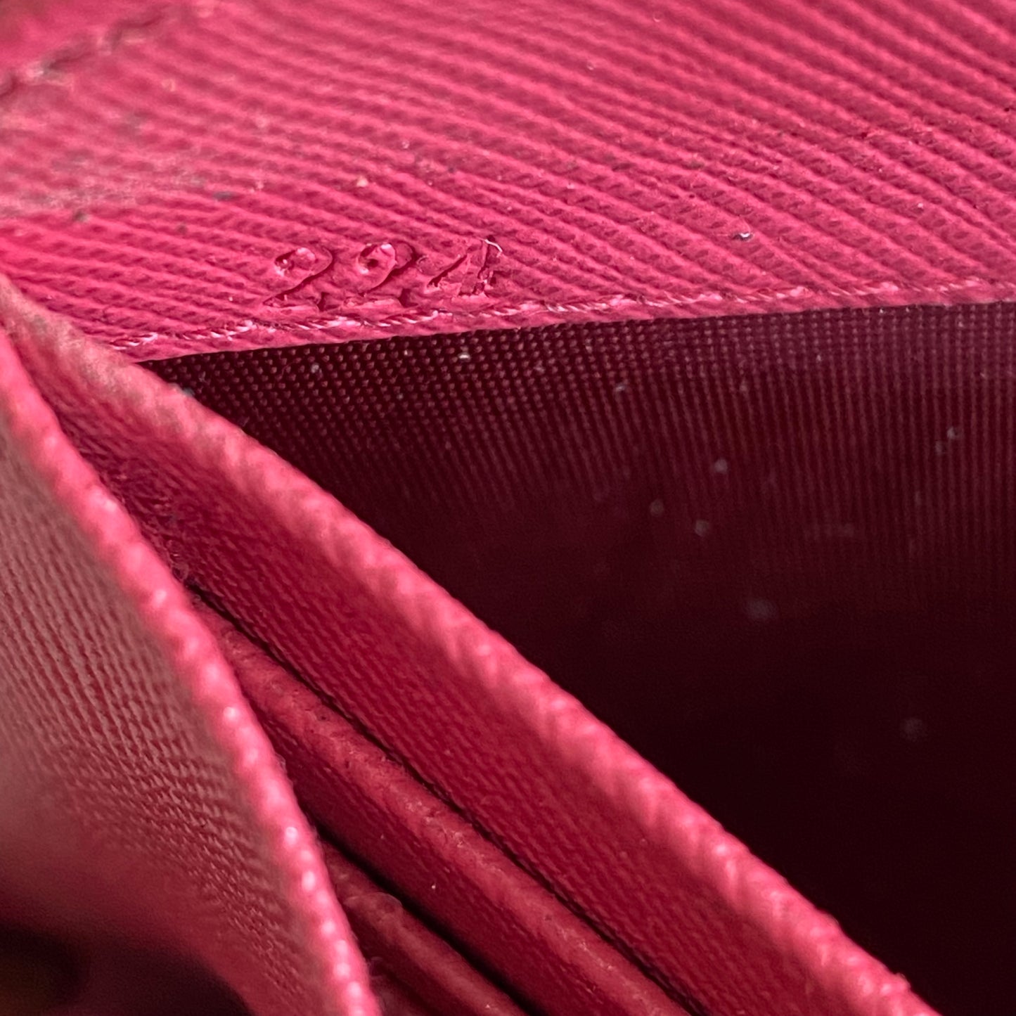 Prada pink saffiano leather wallet Authentic with box