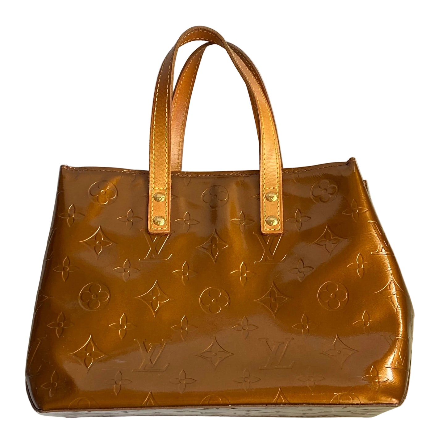 Louis Vuitton monogram bronze vernis tote bag purse mi1011 authentic with coa