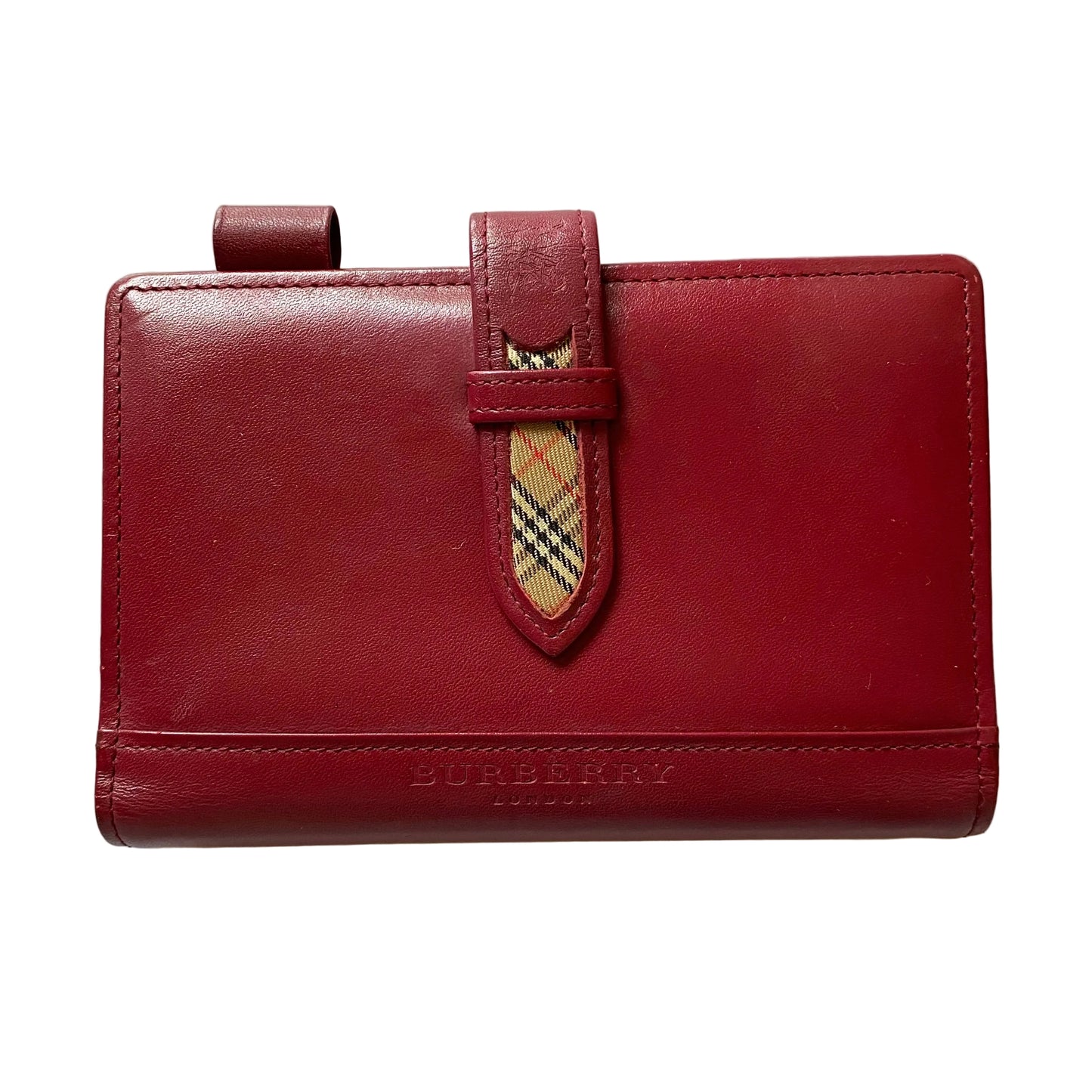 Burberry classic check and pink leather agenda Authentic with COA