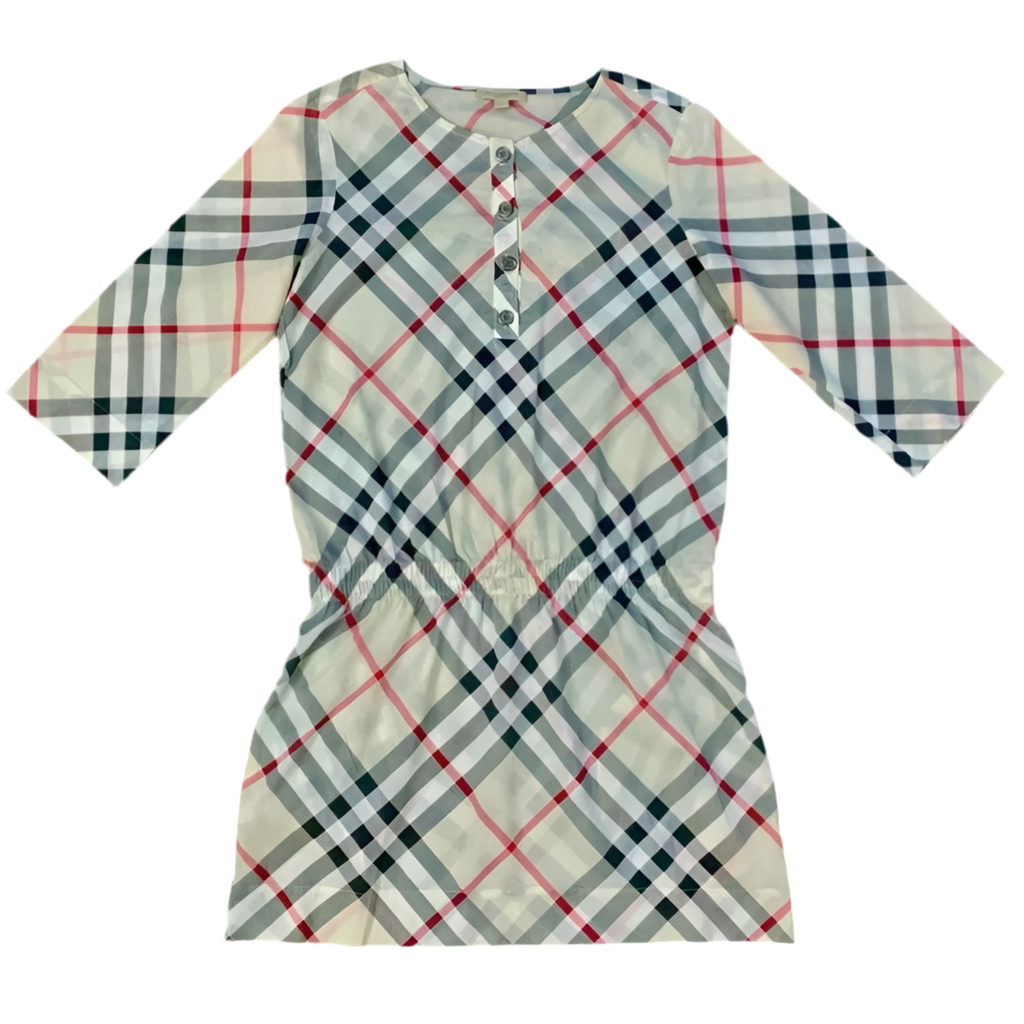 Authentic Burberry iconic cotton check dress like new size S for spring summer