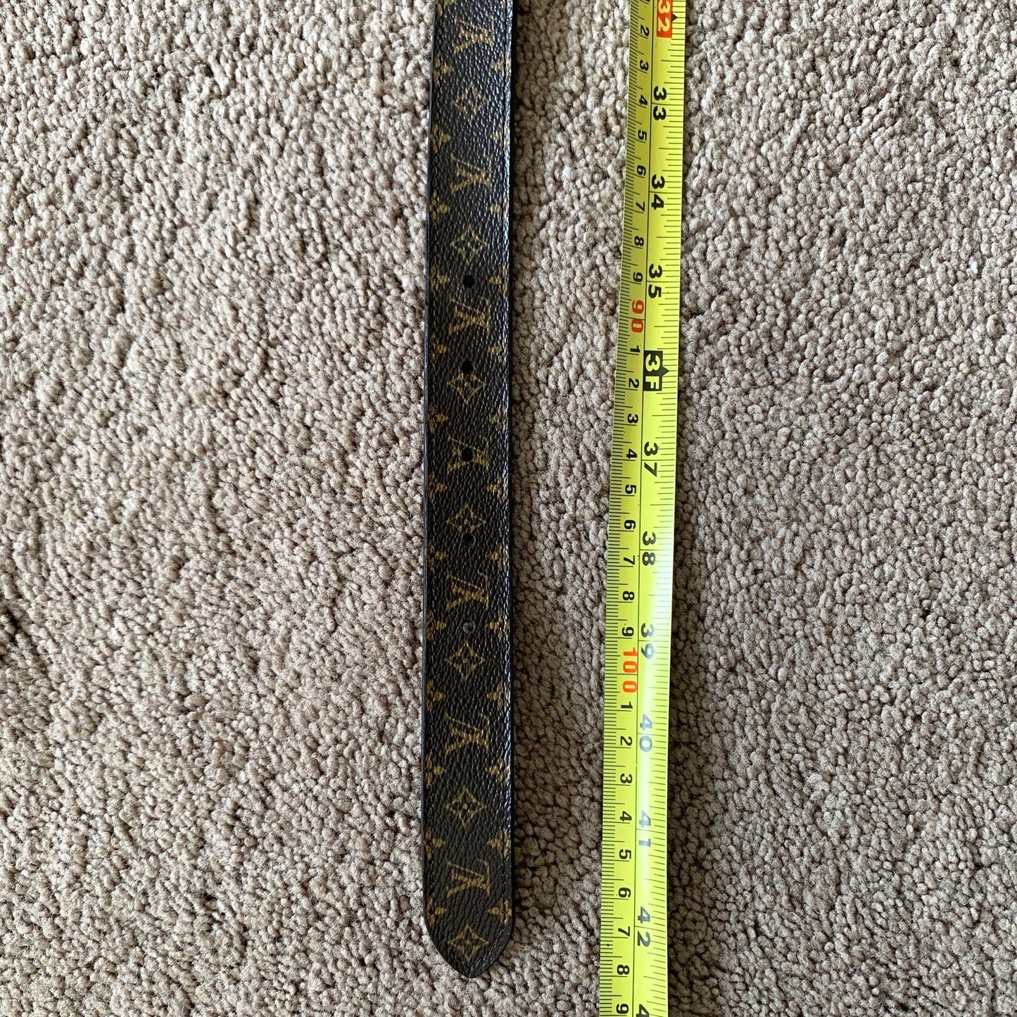 LV1046 Louis Vuitton unisex monogram belt size 95 cm 38 inch