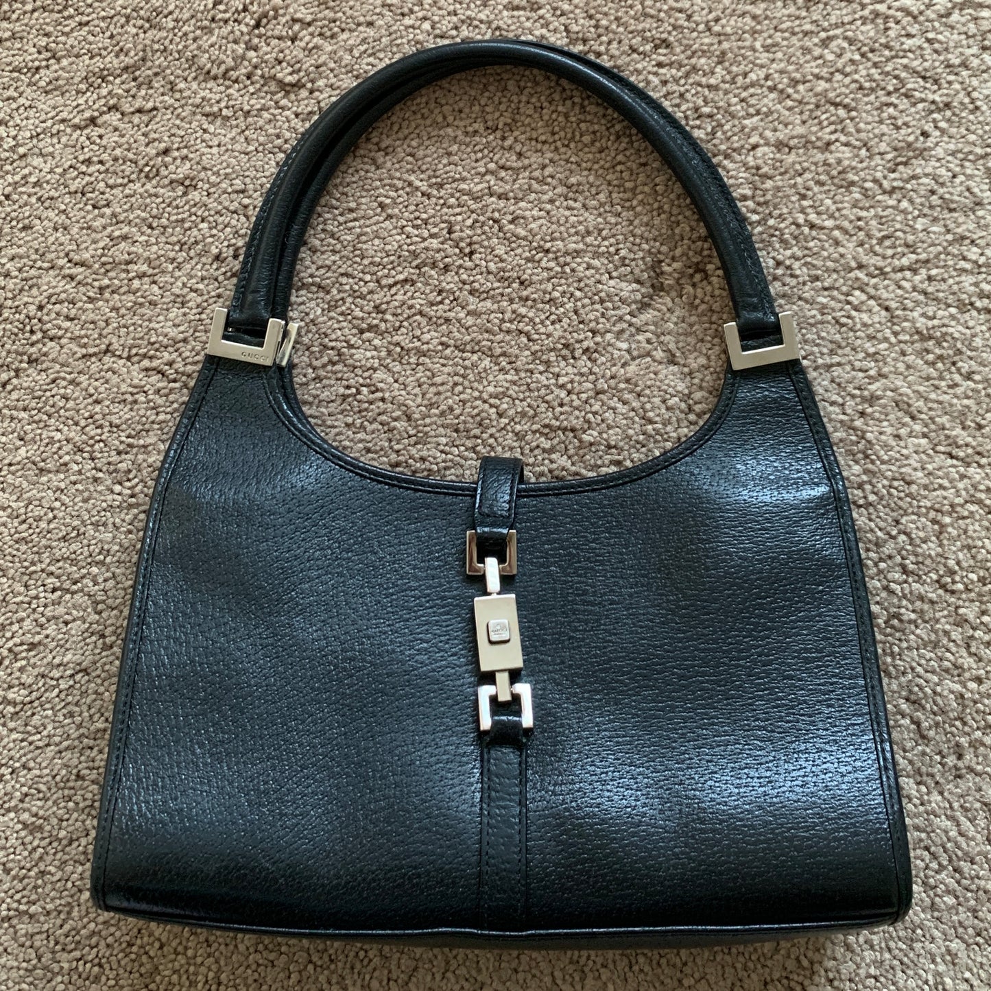 Authentic Gucci vintage Jackie black leather bag
