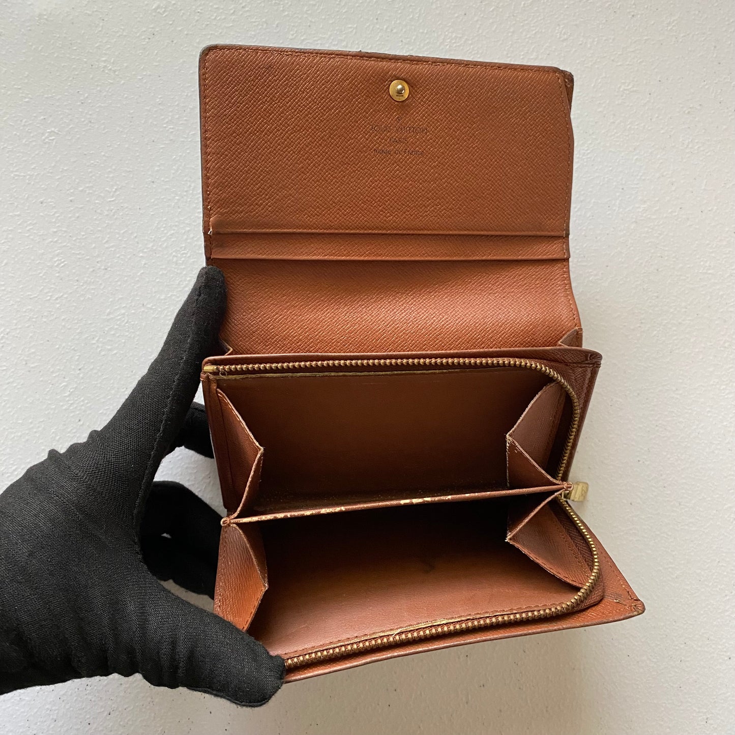 Louis Vuitton brown monogram wallet MI0926 Authentic with coa