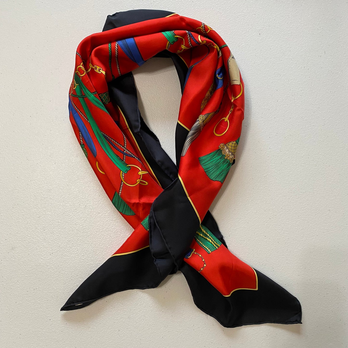 Celine large silk square scarf 33 inch Authentic with coa