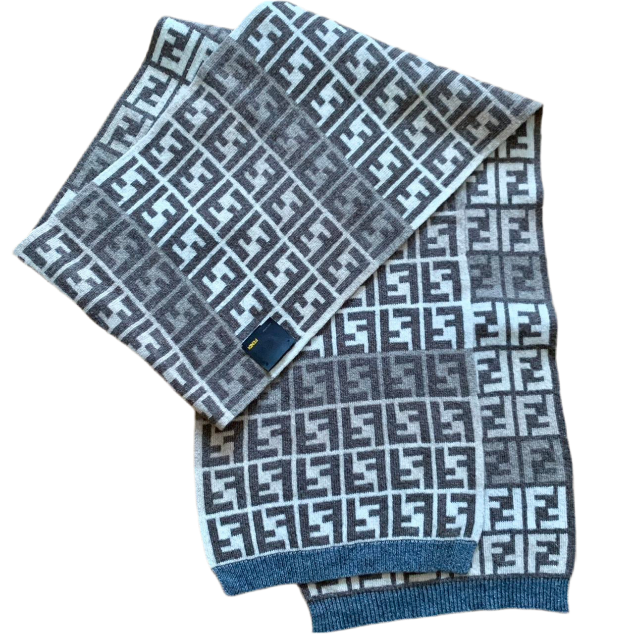 Authentic Fendi monogram women’s wool and cashmere scarf