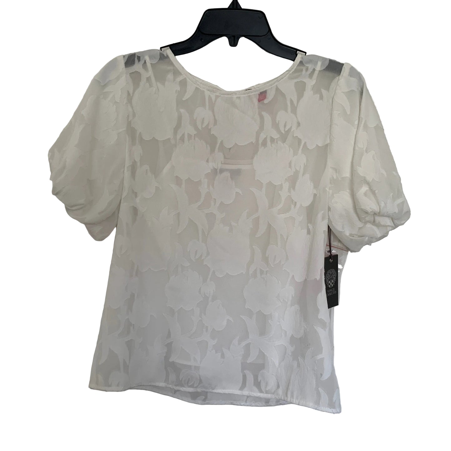 Vince Camuto Womens NWT white sheer blouse size xs