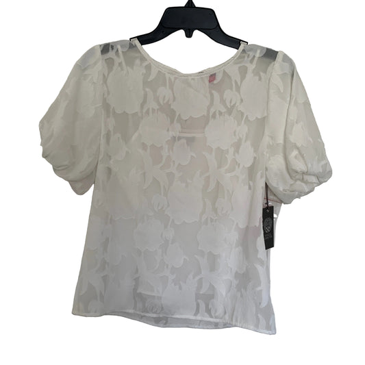 Vince Camuto Womens NWT white sheer blouse size xs