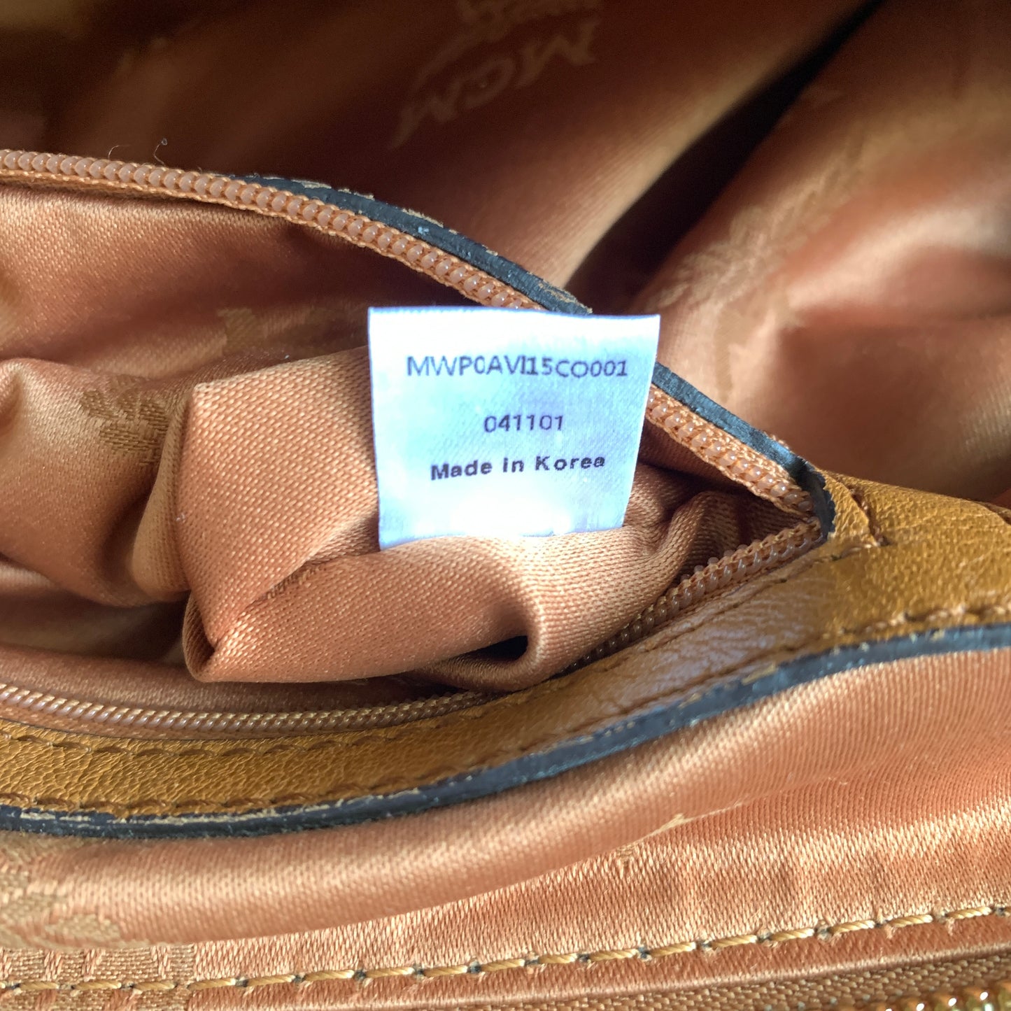 MCM cognac visetos shoulder bag Authentic with COA