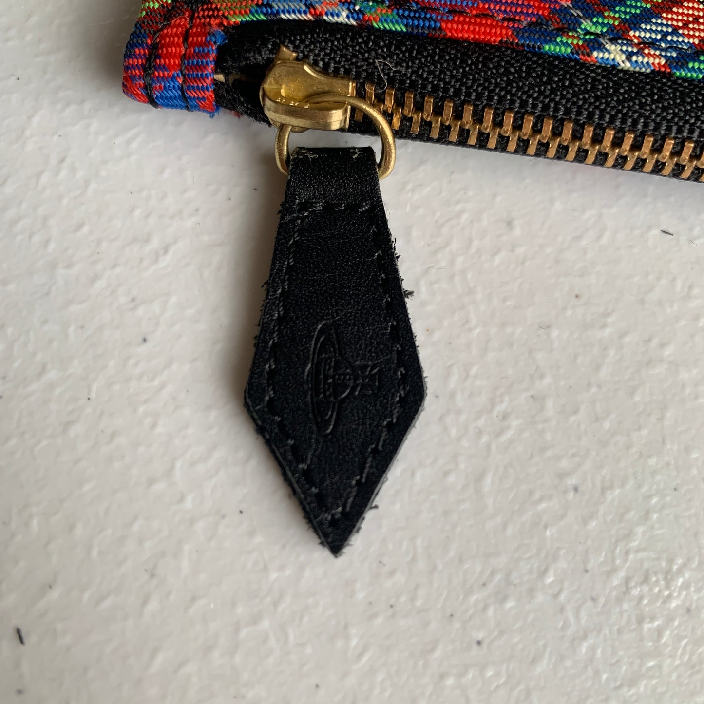 Vivienne Westwood zippy check pouch authentic with COA