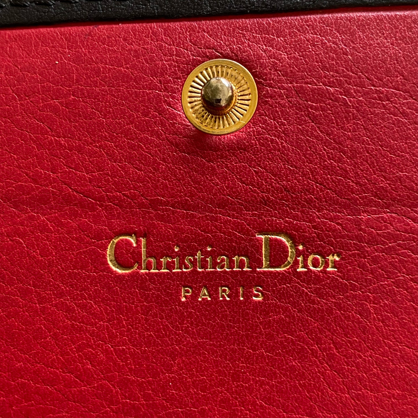 Christian Dior CD logo black leather long wallet Authentic with COA 7.1x4.1