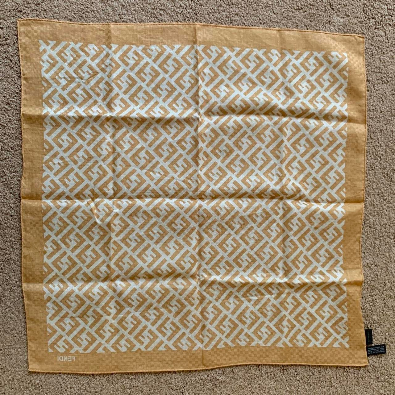 Authentic FENDI Women’s monogram cotton foulard
