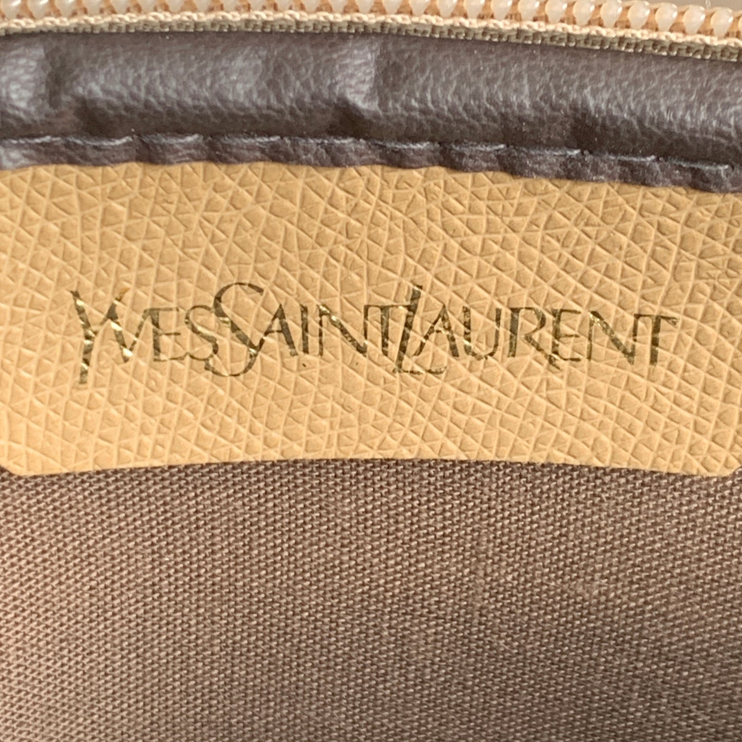 Yves Saint Laurent vintage ysl logo pouch authentic with COA 10.5x8x2.5