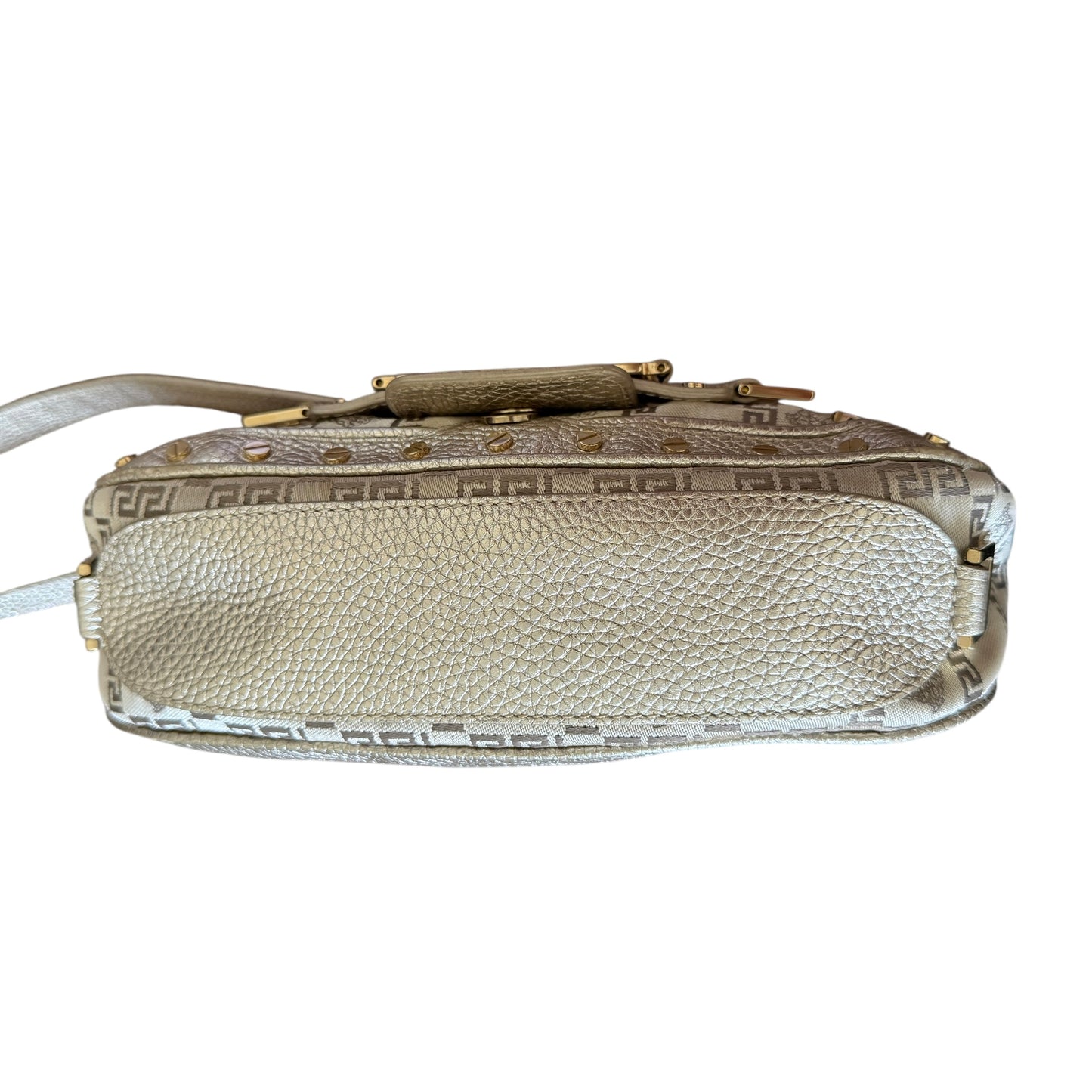 Versace Medusa logo light gold shoulder bag authentic with COA