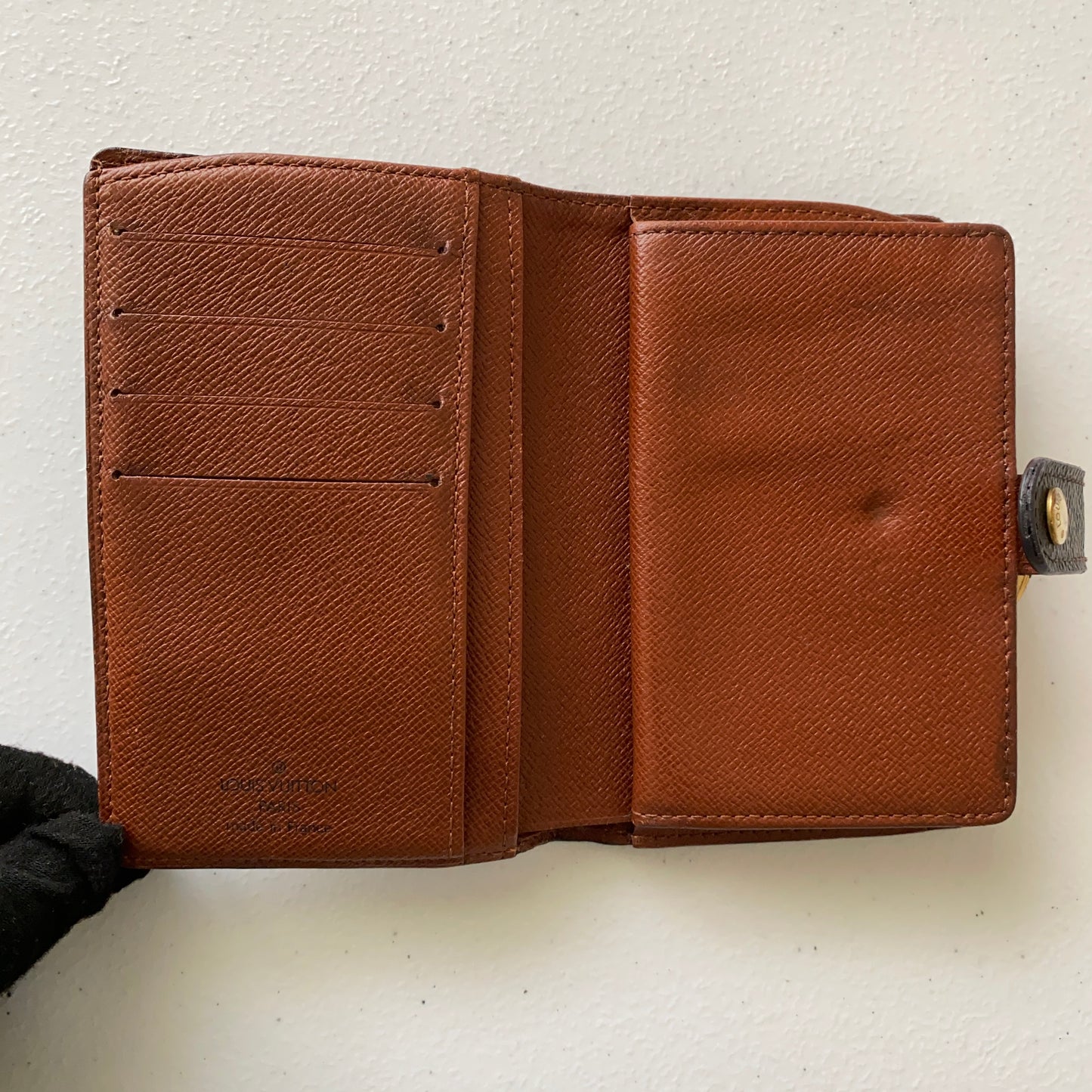 Louis Vuitton brown monogram wallet MI0080 Automatic with coa