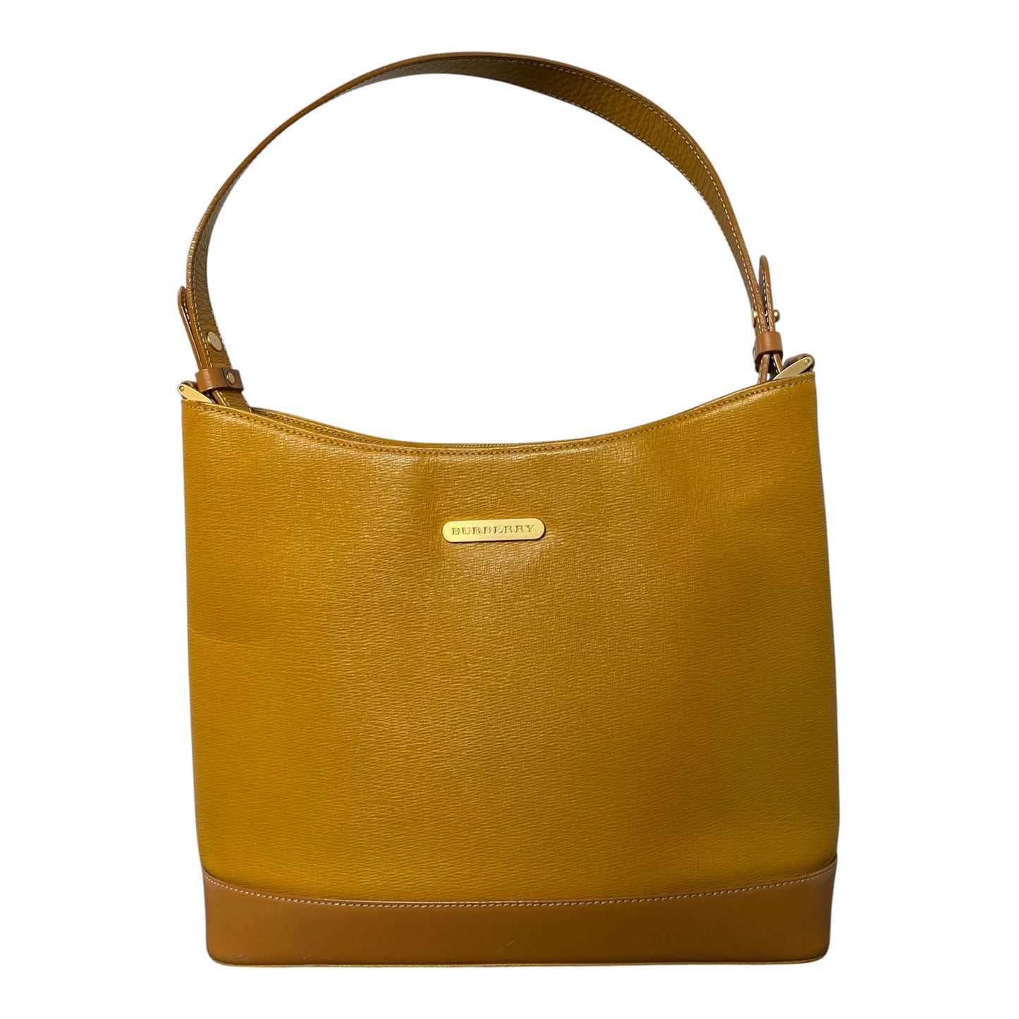 Burberry mustard leather hobo shoulder bag Authentic with COA