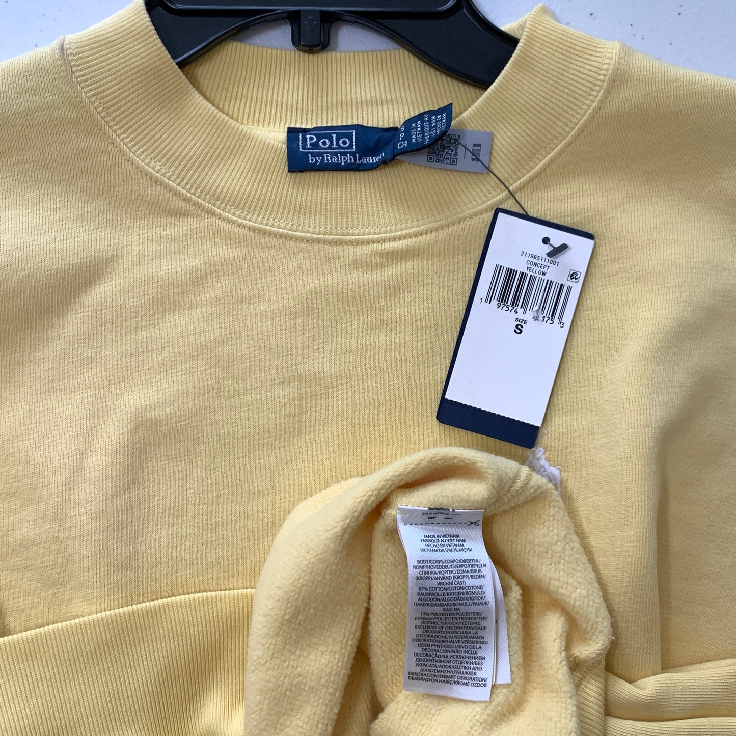 Polo By Ralph Lauren women's NWT yellow sweatshirt size small