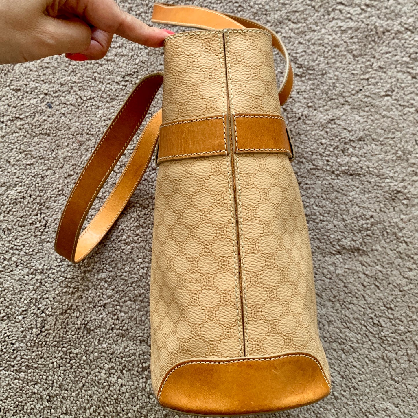 Authentic Celine women’s vintage triumph tote bag