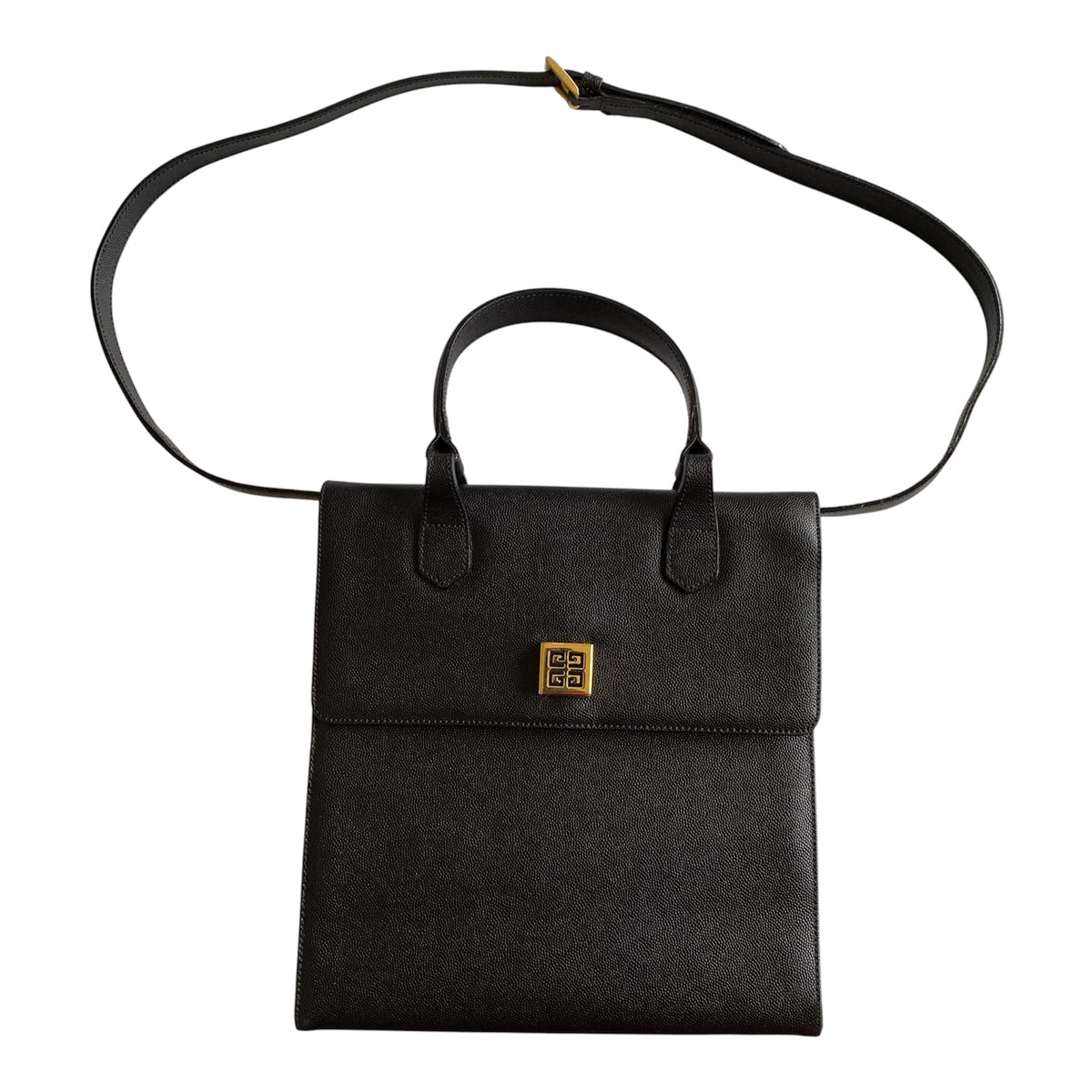 Givenchy black leather 2 way crossbody tote bag Authentic with COA