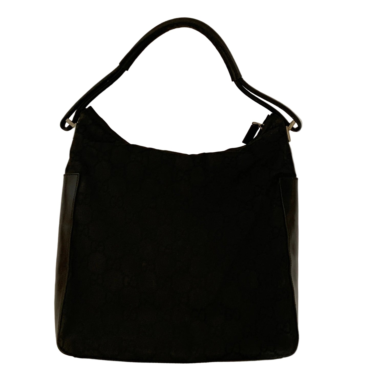 Gucci black GG canvas shoulder bag authentic with COA