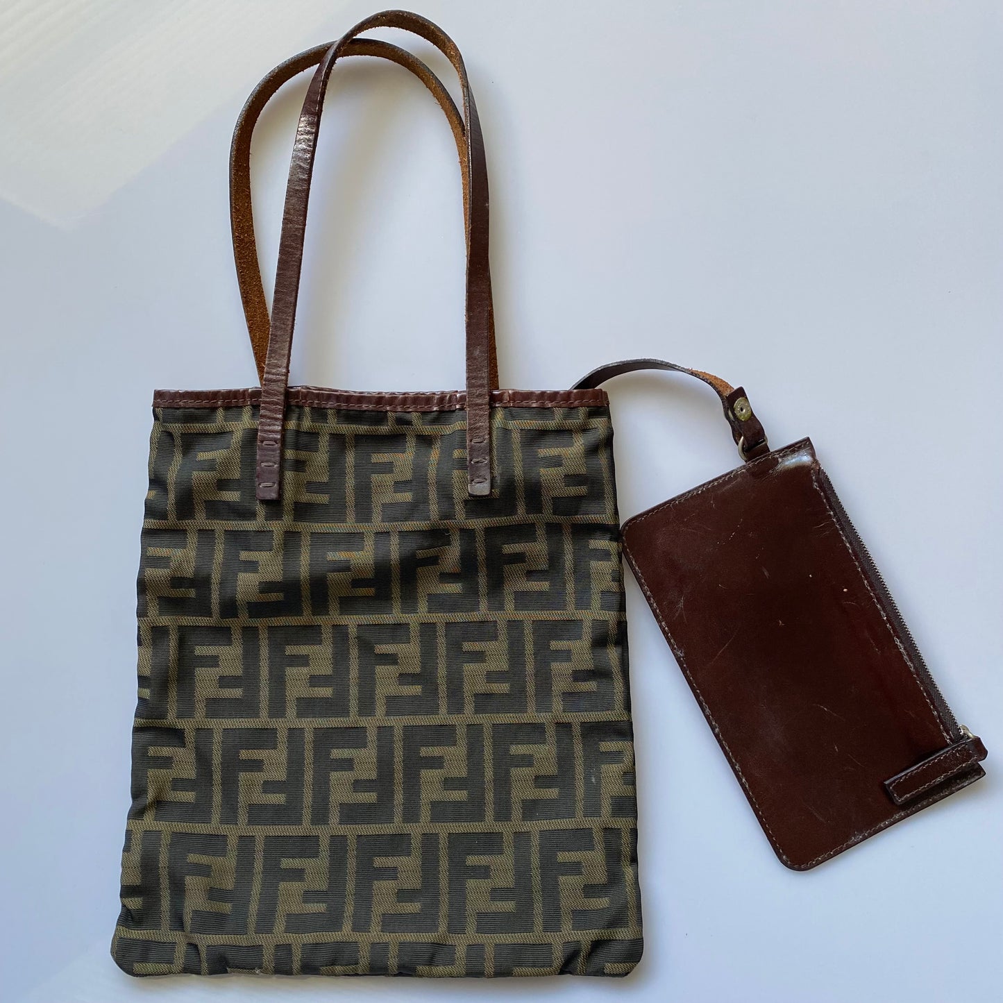 Fendi zucca monogram tote bag Authentic with COA 8.8x10